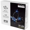 Christmas Indoor Blue Stars Light 10LED WW 1,3m (2AA excl.)