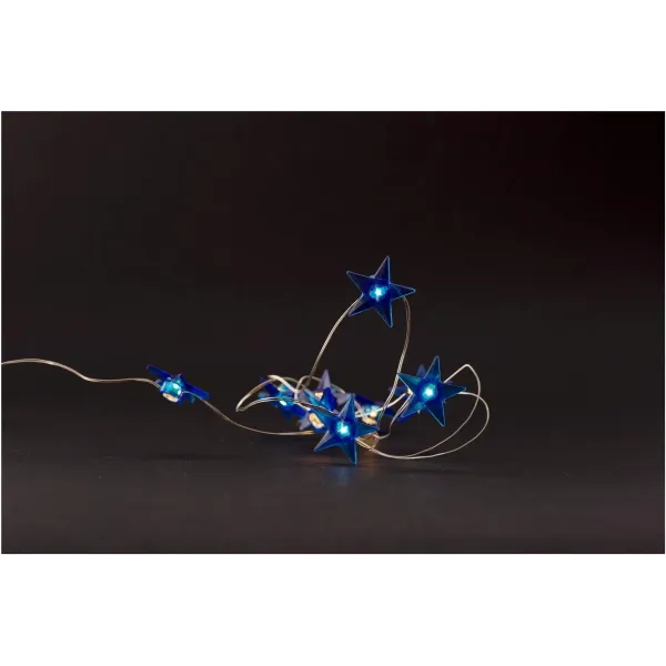 Christmas Indoor Blue Stars Light 10LED WW 1,3m (2AA excl.)