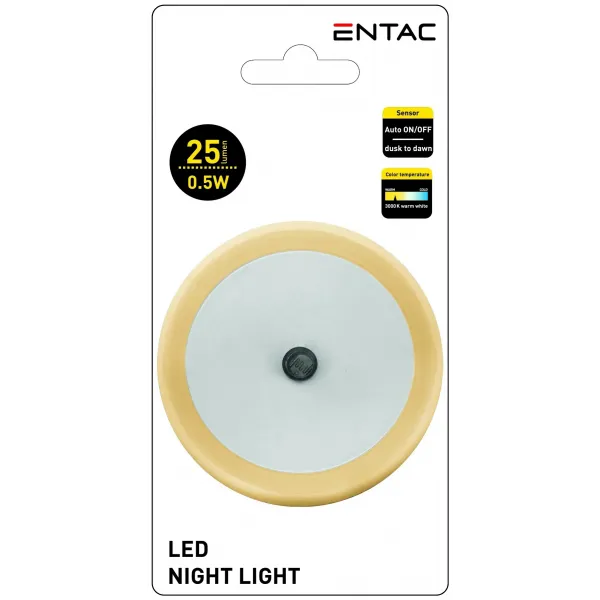 Entac Night Light 0.5W Round WW Orange