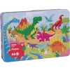 Puzle un domino komplekts Apli 48 x 32 cm Dinozauri 48 Daudzums (8 gb.)