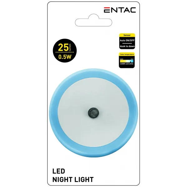 Entac Night Light 0.5W Round CW Blue