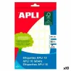 Клейкие этикетки Apli Белый бумага 10 Листья 12 x 18 mm (10 штук)