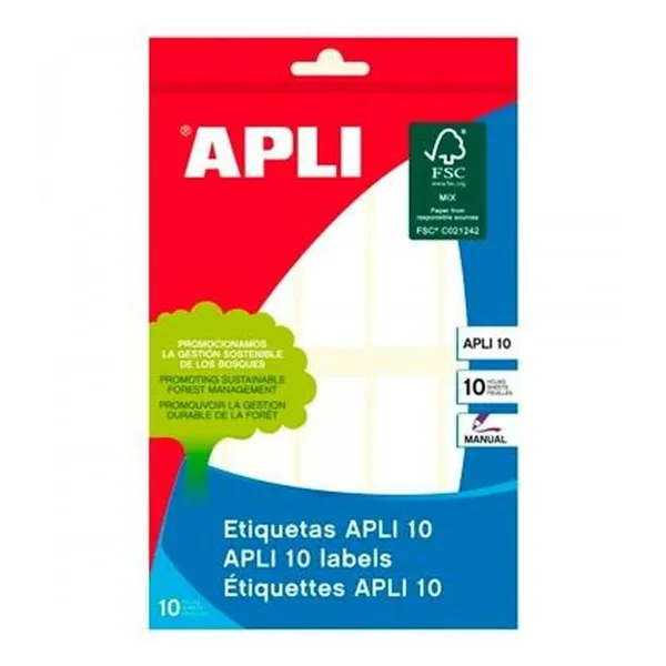 Клейкие этикетки Apli Белый бумага 10 Листья 20 x 75 mm (10 штук)