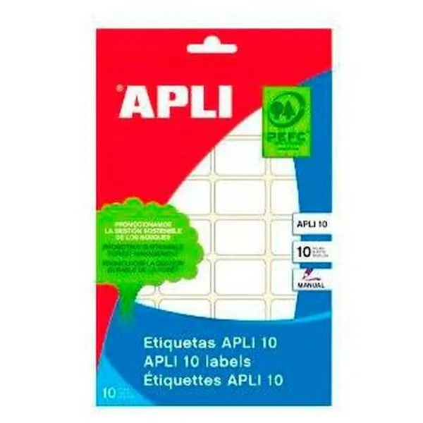 Клейкие этикетки Apli Белый бумага 10 Листья 25 x 40 mm (10 штук)