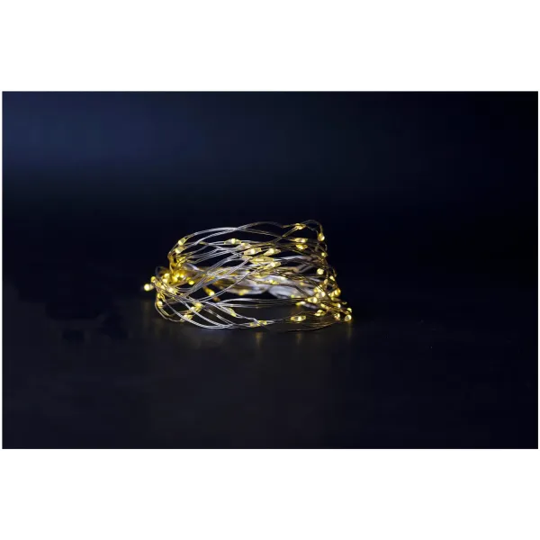 Christmas Indoor Silver Wire 80 LED Light WW 4,1m (3AA excl.)