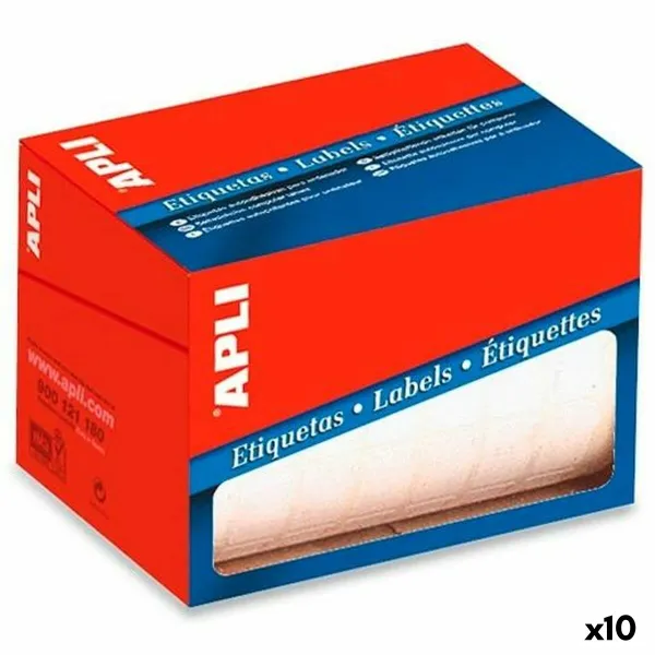 Клейкие этикетки Apli Белый 53 x 100 mm (10 штук)