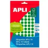 Клейкие этикетки Apli Зеленый круги Круглый 8 листов (10 штук)