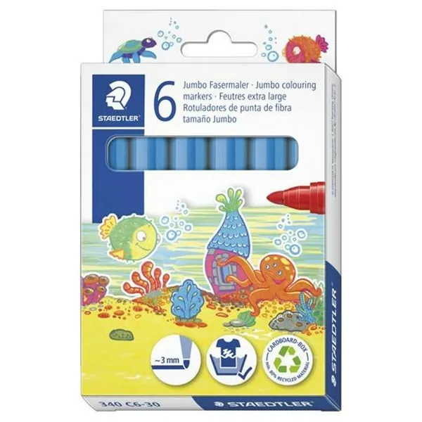 Фетр Staedtler Noris Club Синий 6 штук