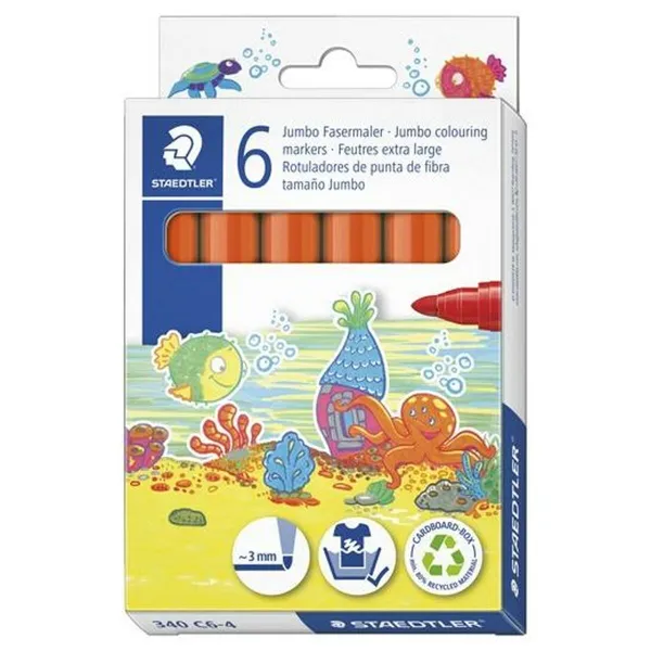 Фетр Staedtler Noris Club Оранжевый 6 штук