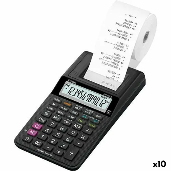 Tulostinlaskin Casio HR-8RCE Musta (10 osaa)