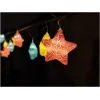 Christmas Indoor 10 LED Light Cracking stars WW 1,65m (2AA excl.)