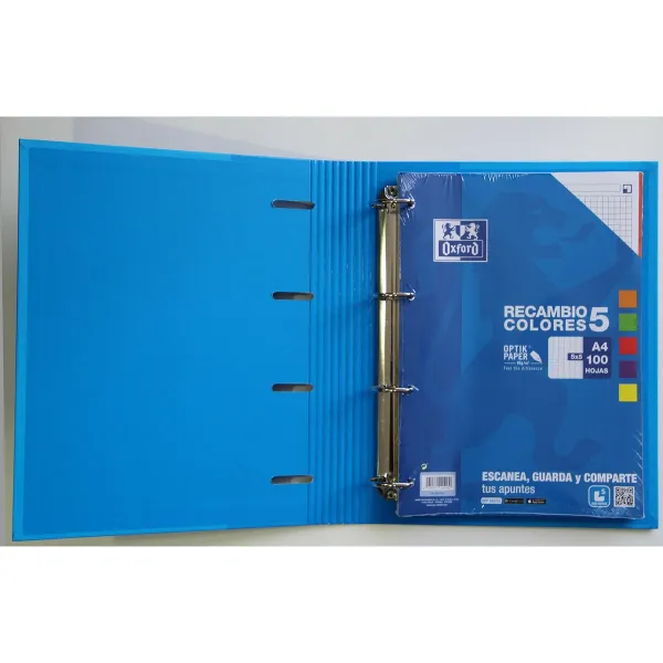 Žiedinis segtuvas Oxford EUROPEANBINDER Spalvotas A4+ (10 vnt.)