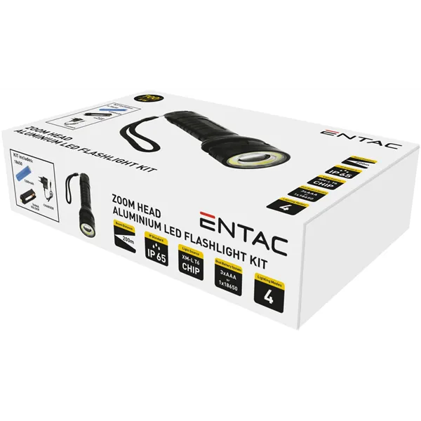 Entac Flashlight Focusable Alu 8W