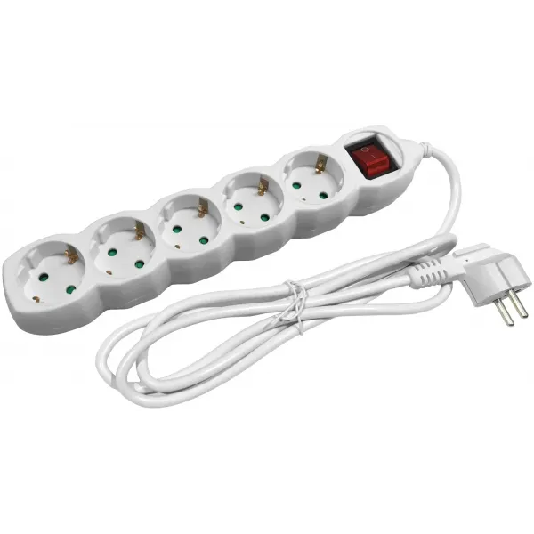 Socket Extension Cord S1 5 Sockets With Switch 1.5m