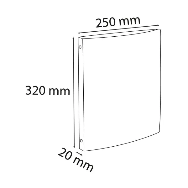 Ring binder Exacompta Black A4 (20 Units) (4 Units)