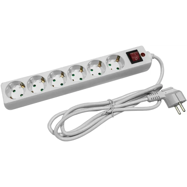 Socket Extension Cord S1SP 6 Sockets With Switch 1.8m 3G1.5 with Surge Protection