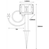 Garden Socket Extension Cord O1S 4 Sockets 5m IP44