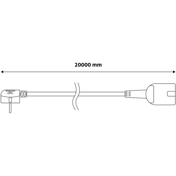 Extension Cord 20m Orange 3G1.5