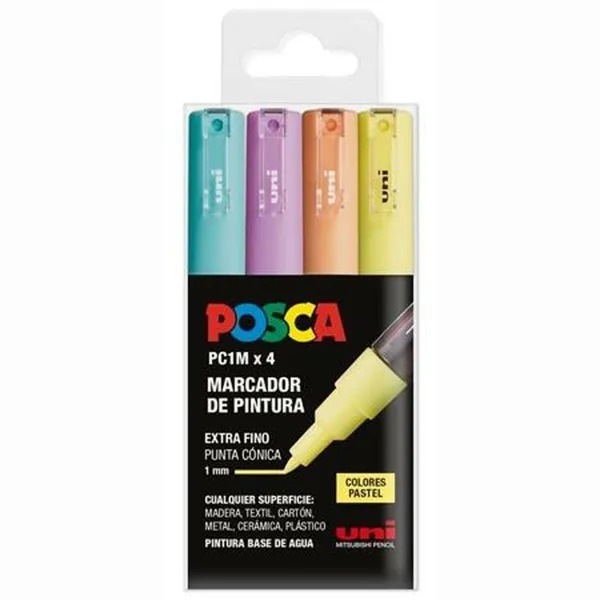 Akrilinių dažų žymeklis POSCA PC-1M/4C Pyragai 0,7 mm 4 Dalys