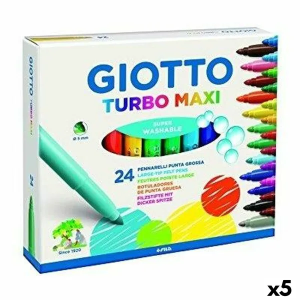 Фетр Giotto Turbo Maxi Разноцветный (5 штук)