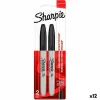 Set of Felt Tip Pens Sharpie Black 2 Pieces (12 Units)