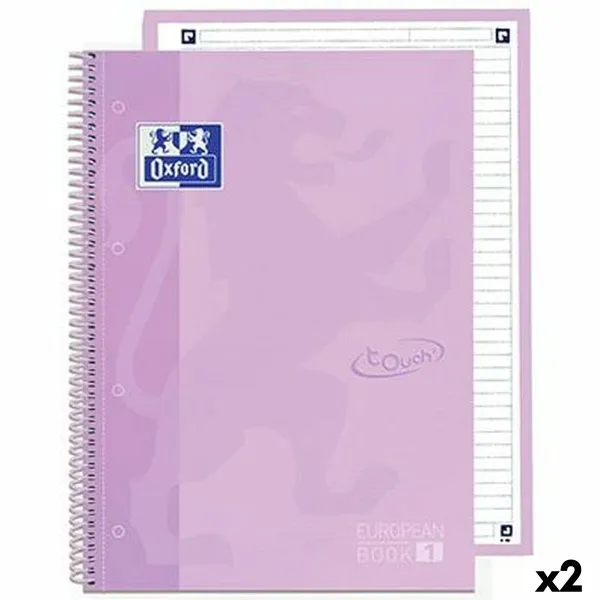 Muistikirja Oxford EUROPEANBOOK 1 Laventeli Kakku A4+ 80 Levyt 5 Kappaletta (2 osaa)