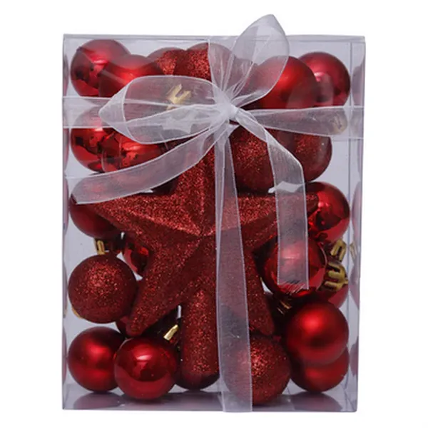 Artezan Christmas Ball 3cm Full Set Red + Top 30pcs/box