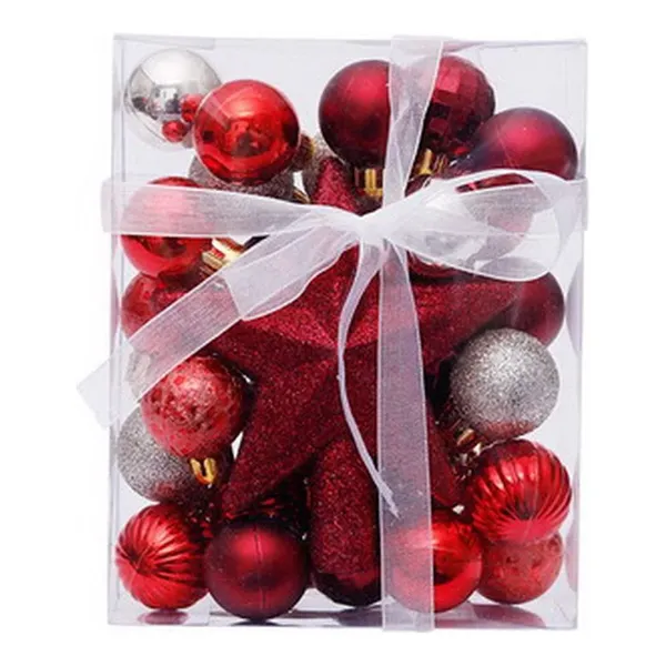 Artezan Christmas Ball 3cm Full Set Red White + Top 30pcs/box