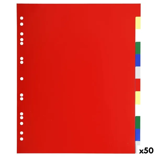 Erottimet Exacompta Monivärinen A4+ 12 Levyt (50 osaa)