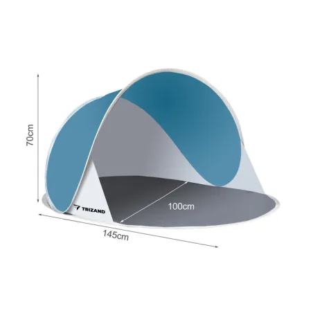 Beach tent 145x100x70cm - turquoise - white