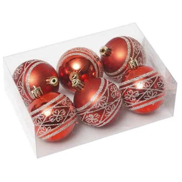 Artezan Christmas Ball 6cm Painted Red 6pcs/box