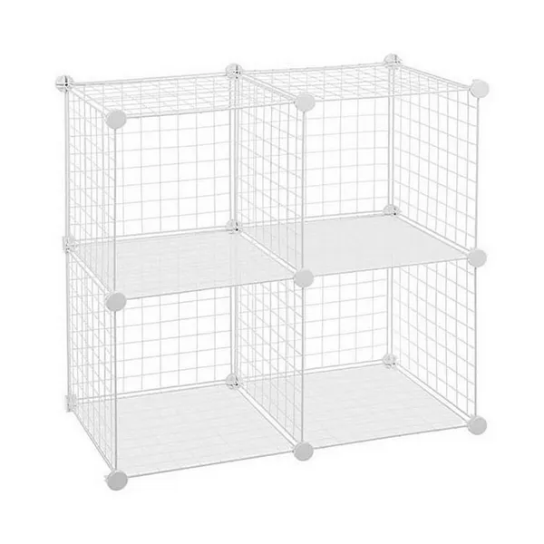 Shelves Confortime White 4 compartments Grille 35 x 35 cm