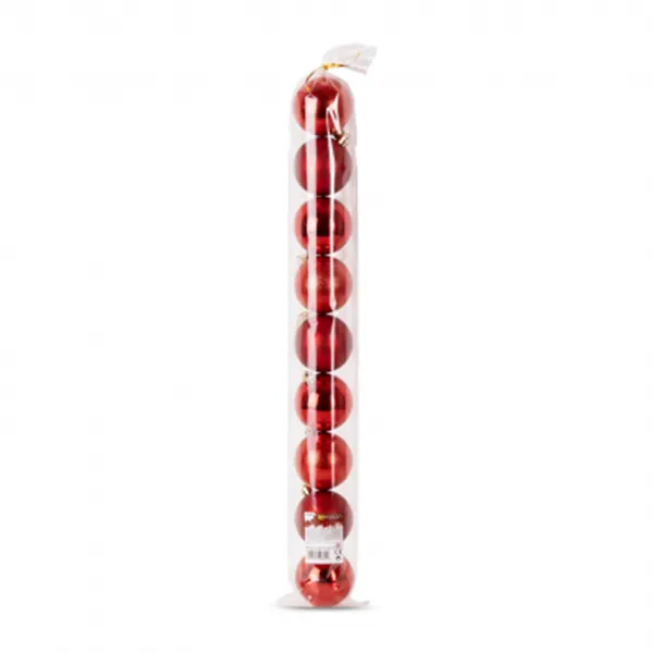 Artezan Christmas Ball 6cm Tube Carton Display 9pcs/tube, 30tube/carton, RED