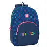 Skolas soma Benetton Damero Tumši Zils 30 x 46 x 14 cm