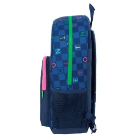 Школьный рюкзак Benetton Damero Тёмно Синий 30 x 46 x 14 cm
