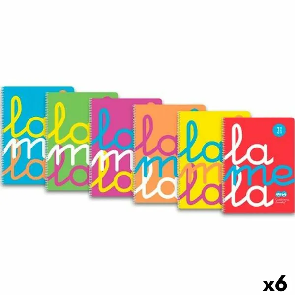 Записная книга на пружине Lamela Четверть 80 Листья (6 штук)