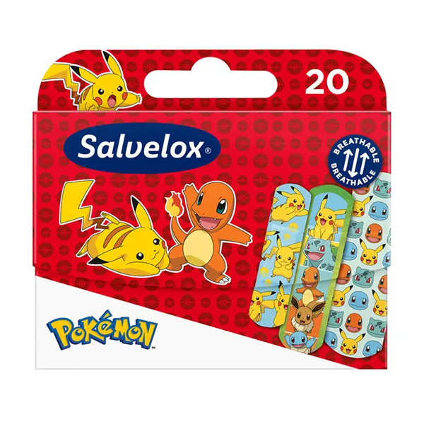 Salvelox Pokémon Flexible Dressings 20 Units