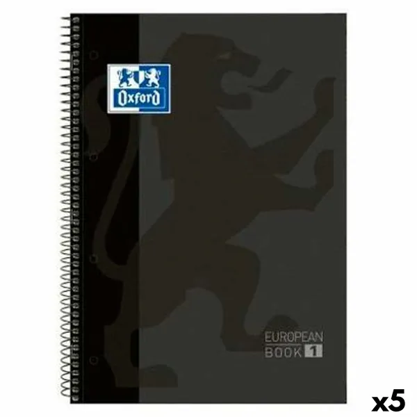 Rengasselkäinen kirja Oxford CLASSIC EUROPEANBOOK Musta A4 80 Levyt (5 osaa)
