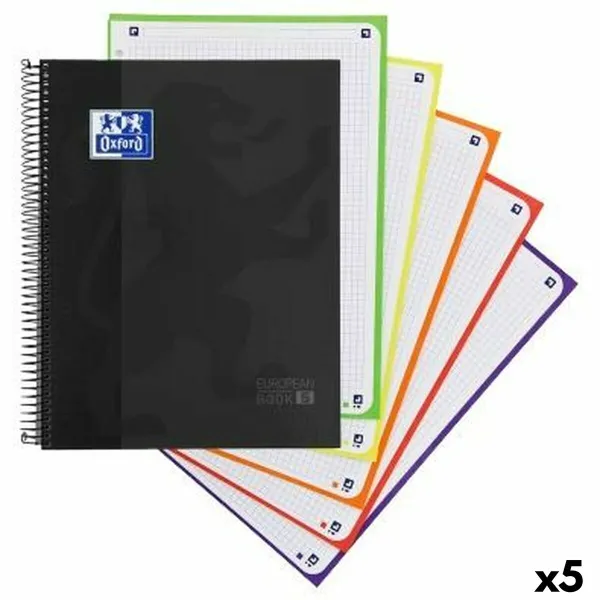 Rengasselkäinen kirja Oxford CLASSIC EUROPEANBOOK Musta A4 120 Levyt (5 osaa)