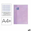 Записная книга на пружине Oxford A4 80 Листья (5 штук)