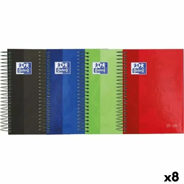 Dienoraštis Oxford 1/8 12 x 18 cm 2025-2026 (8 vnt.)