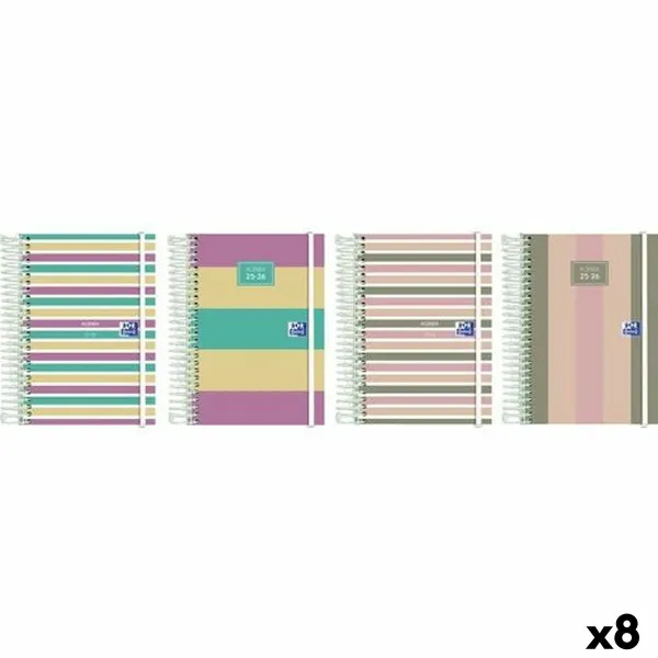 Расписание Oxford COLOR BLOCK 1/8 12 x 18 cm 2025-2026 (8 штук)