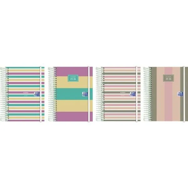 Päivyri Oxford COLOR BLOCK 1/8 12 x 18 cm 2025-2026 (8 osaa)