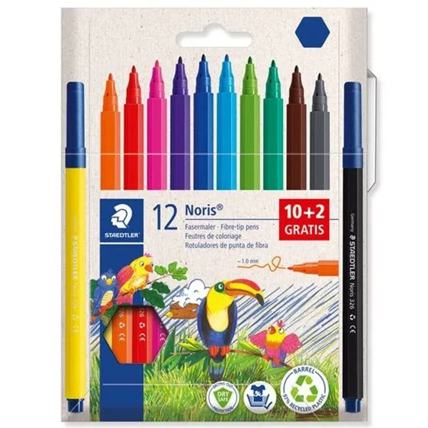 Набор маркеров Staedtler 12Noris Разноцветный 12 Предметы (15 штук)