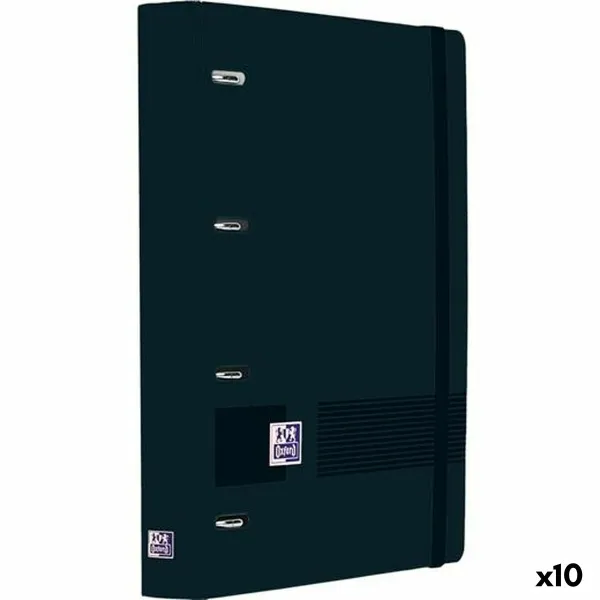 Ring binder Oxford LIVE&GO Black A4+ (10 Units)