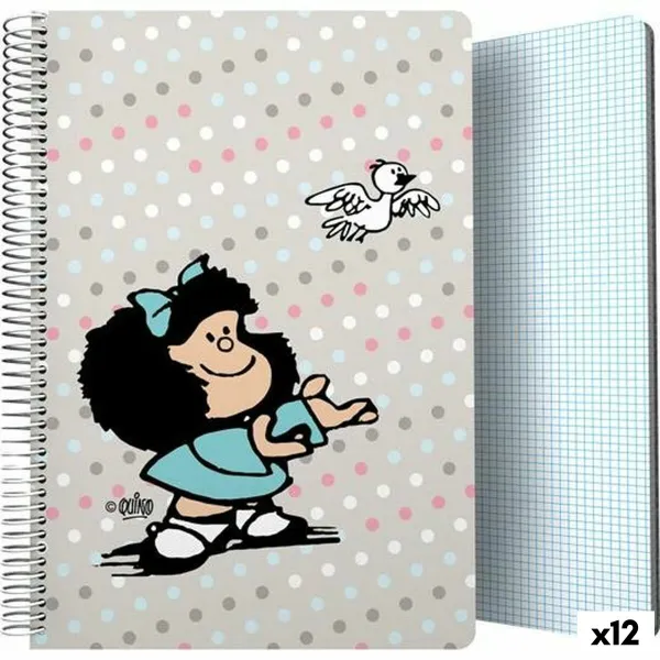 Užrašų knygelė Mafalda Bird Spalvotas Lapas 80 Paklodės (12 vnt.)
