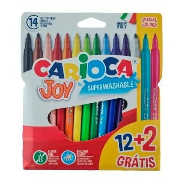 Set of Felt Tip Pens Carioca JOY Multicolour 12 Pieces (48 Units)