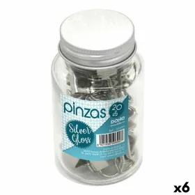 Clamps DOHE SILVER GLOSS Silver Metal 19 mm 20 Pieces (6 Units)