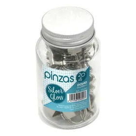 Spyruoklės DOHE SILVER GLOSS Sidabras Metalinis 19 mm 20 Dalys (6 vnt.)