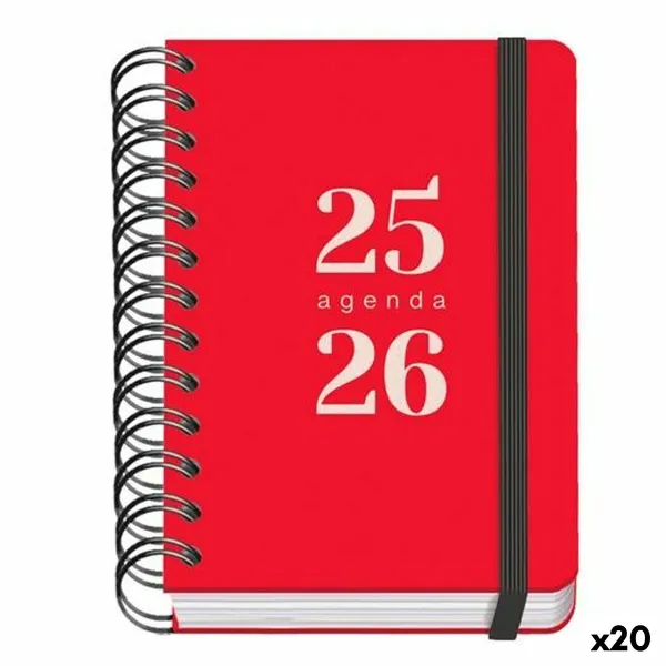 Расписание DOHE GRAMMAR Красный A6 120 x 170 mm 2025-2026 (20 штук)